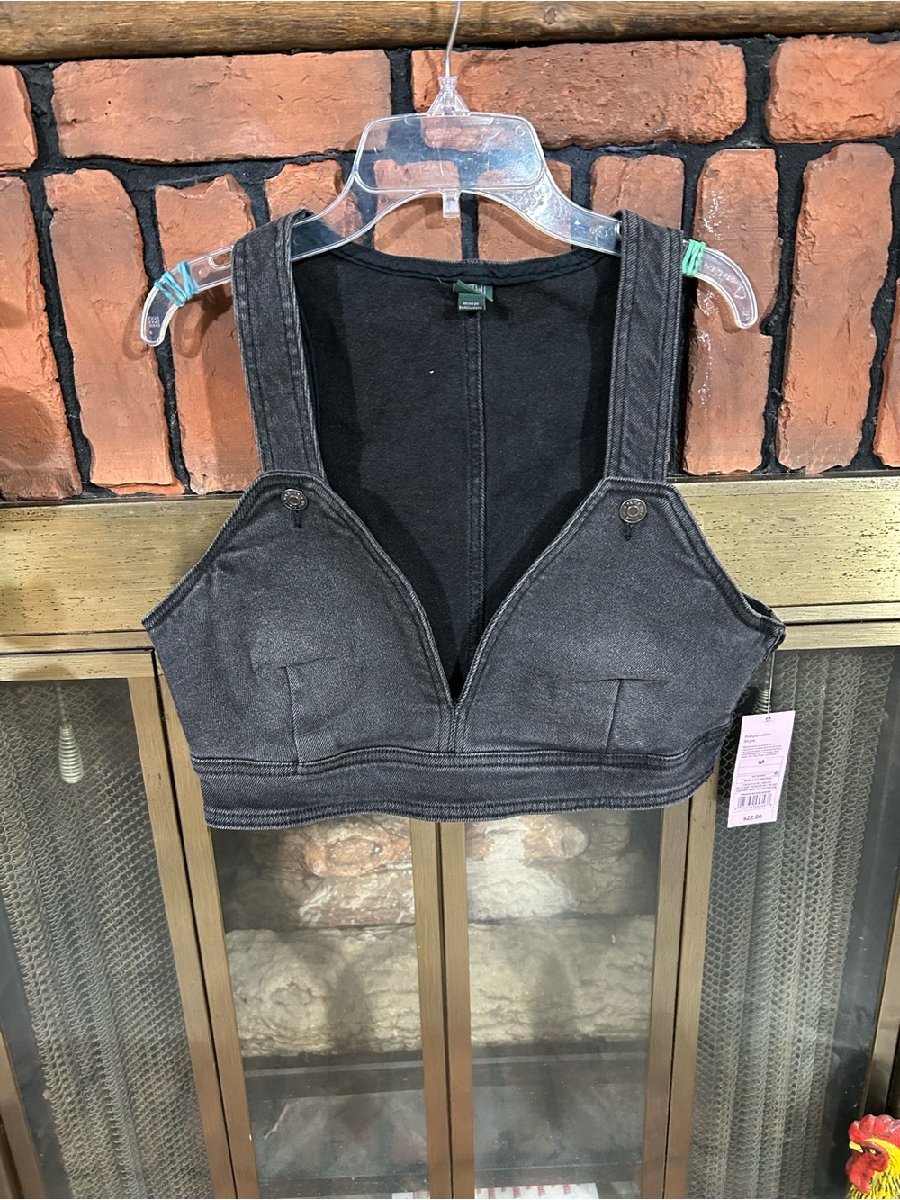 Adorable wild fable Washed Black Denim Crop Tank